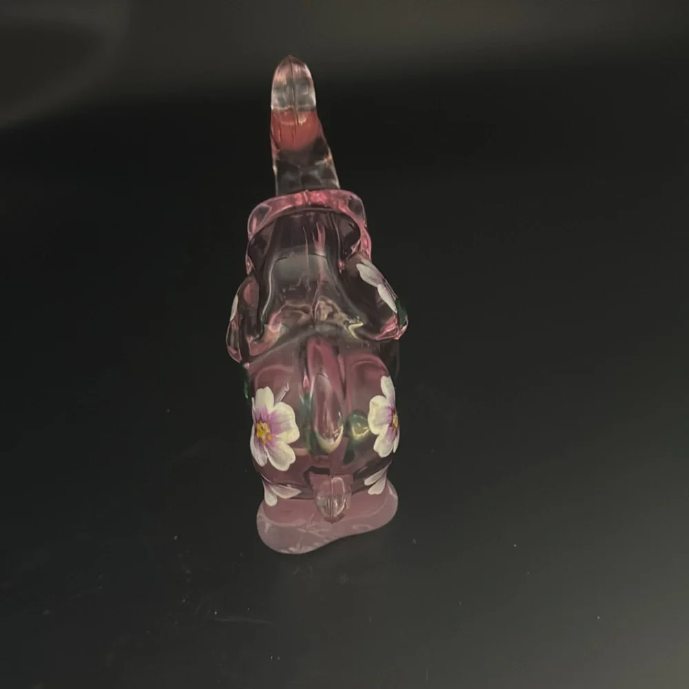 Fenton Pink Glass Elephant Figurine by Lenox - Picture 3 of 6